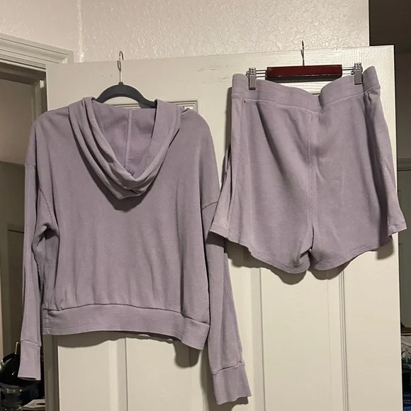 Jockey Light Purple Waffle Knit short set. - Picture 4 of 4